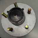 2 Sets 3500 lbs 5 on 4.5 Galvanized Trailer Hub and #84 Spindle Kit