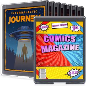 8 Pack Comic Book Frame 8.6'' x 11.8'', UV Protection Comic Book Storage Display Case Sleeve Magazine Frame Showcase Boards Picture Display Holder Decor for Wall Tabletop Home Office