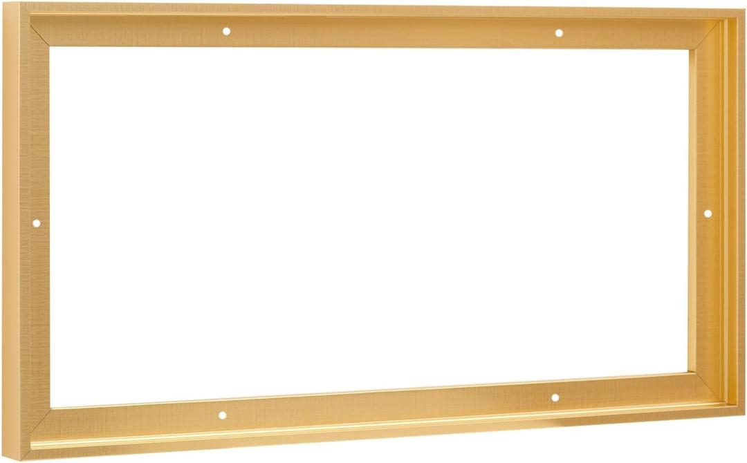 Pixy Canvas Floater Frame 12x24 for 3/4 (0.75) inch Deep Canvas Paintings/Canvas Prints/Wood Canvas Panels/Wall Art/Wall Decor/Home Decor/Artwork (Brass Gold, 12 x 24 inch, Landscape)