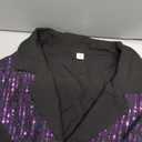 Men's 70s Shirt Long Sleeve Button Down Sequins Glitters Shirts Rave Party Nightclub Shirts, Medium
