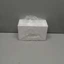 White Acrylic Tissue Box Cover Rectangular,Acrylic Tissue Dispenser with Storage Tray for Bathroom Kitchen Home Office(White, 9.85x4.5x6.3)