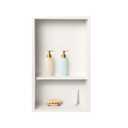 Elefloom 12 x 18 Shower Niche,Warm White Stainless Steel Recessed Shelf