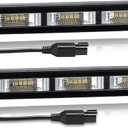 BUNKER INDUST 2 Pcs 7 Inch Slim LED Light Bar with DT Connector, 2400LM Single Row Flood LED Light Pods Driving Off Road Work Lights for Trucks ATV UTV SUV Boat