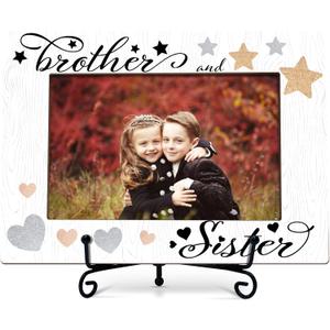 Siblings Photo Frame, Family Frames With Stand, Brother And Sister Wooden Picture Frame - 28
