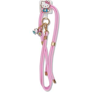 Sonix x Sanrio | Crossbody Phone Strap with Charms | Adjustable, Universal Cell Phone Rope Strap Lanyard | Pink Cord | Hello Kitty Pink Bows