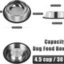 Metal Dog Bowls for Medium Dogs, Stainless Steel Food and Water Bowls, Dishwasher Safe, Rust Resistant, 36 fl oz Each, 1 Pc