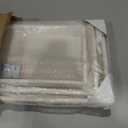 MyGift Vintage Rustic Whitewashed Wood Nesting Serving Trays/Decorative Ottoman Trays with Oval Cutout Handles, Set of 3