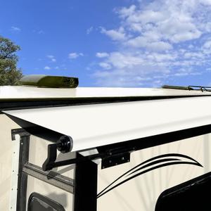 RV Slide Out Awning Fabric Replacement RV Slide Topper Universal Slide Topper Awning Fabric Replacement for 5th Wheel RVs, Travel Trailers and Motorhomes (49" x 200", White Fabric Only)