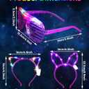 Honoson Light Up Glasses LED Cats Headband Rabbit Headband for Adults Party Favor Packs