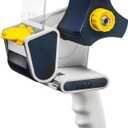 Excell Safeguard Packing Tape Dispenser with 1 Roll Transparent Tape, 2 Inch Wide Tape with Pushflap Technology for Effortless Packaging, Box & Carton Sealing