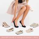 6 Pairs No Show Socks Womens Low Cut Invisible Non Slip Footies Nylon Socks (Black, XL)