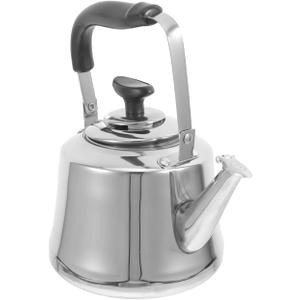 Luxshiny Small Stovetop Tea Kettle with Removable Infuser Whistling 1.1 Quart Stainless Steel Water Kettle for Home Kitchen