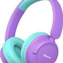 iClever BTH22 Kids Bluetooth Headphones, 60H Play Time, USB C Fast Charging, Bluetooth 5.4, AUX Cord,Safe Volume 74/85 dBA,Toddler Headphones for iPad/Tablet/Travel/School, Purple