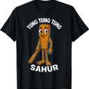 Kids Meme Italian Brainrot Tung Tung Tung Sahur T-Shirt (Black, M)