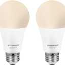 SYLVANIA Bluetooth Mesh LED Smart Light Bulb, One Touch Set Up, A19 60W Equivalent, E26, Soft White, Works with Alexa Only - 2 PK (75761)