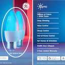 GE Cync Smart LED Light Bulbs, Color Changing Decorative Light Bulbs, Indoor WiFi Lights, Matter Compatible, Compatible with Alexa and Google Home, Medium Base (3 Pack)