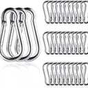 Small Carabiner Clip, 30pcs 1.57inch Mini Carabiners Clips, M4 Stainless Steel Spring Snap Hook Heavy Duty, Locking Carribenares for Climbing Hiking Camping Fishing