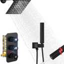 Luxury Rain Shower System with Digital Brass Valve, Can Use Together