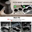 Car Tray Cup Holder Desk, 360 Rotating PU Leather Food Car Table - Steering Wheel Tray Road Trip Essentials Accessories for Tesla Model Y/3/S, Ford F150 Most Vehicles