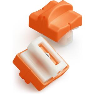 Firbon 2Pcs Refill Blades for A4 A5 Paper Cutter, Spring-Loaded Safeguard Design Replacement Blade for Paper Trimmers (Orange)