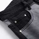 RXXKKK Men's Regular Slim Fit Jeans (28, 1017 Blackgray Flex)