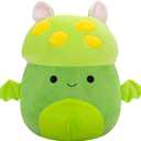 Squishmallows Original 14-Inch Earling Neon Green Mushroom Bat - Official Jazwares Plush (Large)