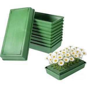 10pcs Flower Mud Fixing Plate, Floral Foam Bowls Rectangle Flower Arrangement Holder Tray Flower Arrangement Base for Table Party Wedding Festival Flower Decor