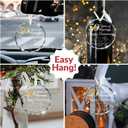 3 x 50th Wedding Anniversary Glass Ornament  Golden 50 Years of Marriage Keepsake Gift, Happy Anniversary Decoration for Parents, Grandparents, Mom and Dad, Christmas Tree Hanging Ornament