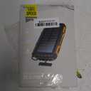 Power-Bank-Solar-Charger - 42800mAh Portable Charger,Solar Power Bank,External Battery Pack 5V3.1A Qc 3.0 Fast Charger Built-in Super Bright Flashlight (Orange)