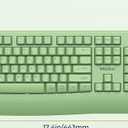 MEETION Wireless Keyboard , Full-Sized Cordless Keyboard with Wrist Rest, 2.4G Wireless, Compatible with PC/Computer/Laptop/Windows/Mac, Green