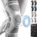 NEENCA Professional Knee Brace for Pain Relief, Medical Knee Support with Patella Pad & Side Stabilizers, Compression Knee Sleeve for Meniscus Tear, ACL, Joint Pain, Runner, Workout - FSA/HSA Eligible (Large, Gray)
