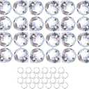 HDCRYSTALGIFTS Crystalsuncatcher 24pcs Clear Crystal Ball Prism Suncatcher Rainbow Pendants Maker, Hanging Crystals Prisms for Windows,20mm