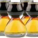 QUAFFER Double Bubble Layered PLASTIC Shot Glass  Clear Chaser Shot Glass Jigger for Smooth Tasty Shots  Fun Unique Split Shot Glasses Barware (Set of 4) (3.5 Ounces)