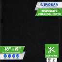 Cut-to-Fit Microwave Filter Replacement - 18 x 15 Activated Carbon Filter Fits Samsung GE LG Frigidaire Whirlpool and More - Charcoal Oven Vent Filters Removes Odors and Freshen Air (1 Pack)