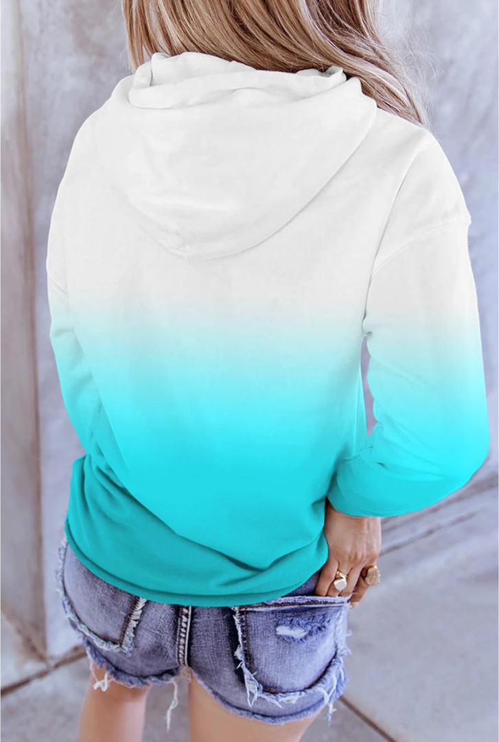 YOCUR Womens Fall Hoodies Casual Sweatshirt Tie Dye Lightweight Long Sleeve Sweaters Tops