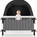 Blackout Baby Sleep Tent Sleep Pod, Pop Up Crib Blackout Cover Canopy for Naps at Home and Traveling, Fits Full Size Crib, Pack n Play, and More with Safe Bottom Design, Blocks 98% Light