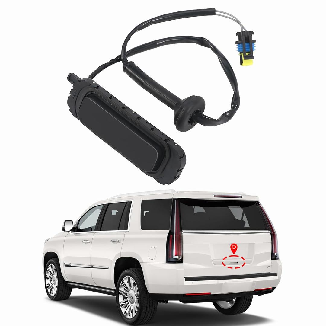 Rear Hatch Button 15106857 Replacement for 2007-2014 Chevy Suburban Tahoe Cadillac Escalade GMC Yukon Tailgate Liftgate Release Switch Back Trunk Latch Open Button Replaces 901-156, 901156
