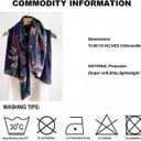 Acotavie Scarfs for Women Dressy Fashion Scarves Long Floral Pattern Scarf Lightweight Sunscreen Shawls (C002 Purple)