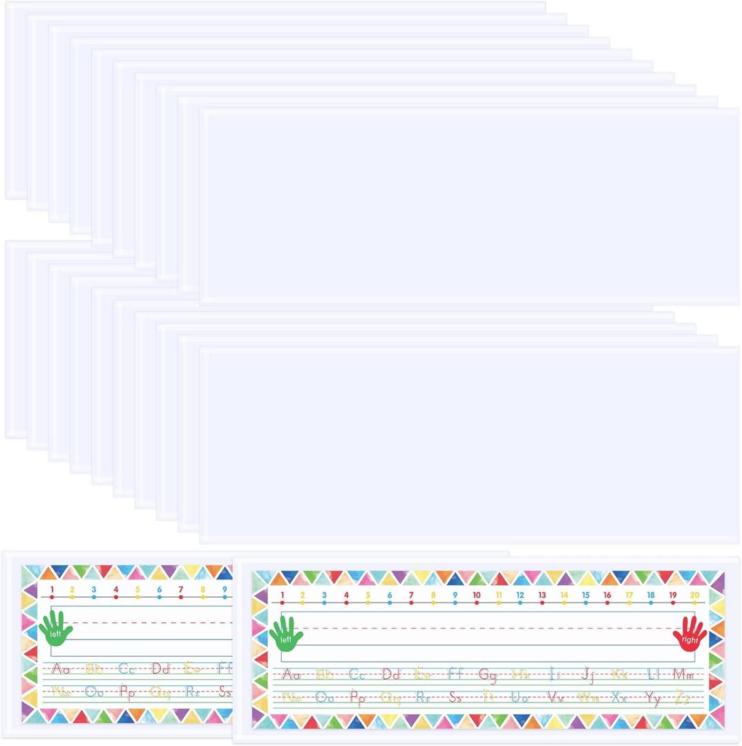 Nameplate Pocket Self Adhesive Nameplates Covers for Students Desk 40 Pcs (4.7*13in)