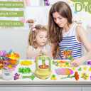 Fabric Flower Bouquets Toys, DIY Craft Kit for Girls 3 4 5 6 7 8 9 10 Years Old, Creative Arts and Crafts Activity for Toddler Kids, Preschool Educational Flower Assembly Gifts for Birthday Christmas