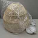 Arturesthome 1 Light Rattan Woven Pendant Light Shades,17.7" Kitchen Island Pendant Light,Handmade Hanging Lamp Crafts Lampshade for Living Dining Room