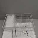 SNTD Dish Drying Rack for Kitchen Counter - Large Dish Rack with Drainboard, Rustproof Dish Drainer with Utensil Holder for Sink, White