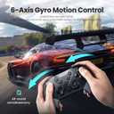 VOYEE Switch Controllers Compatible with Switch/Lite/OLED, Programming Wireless Pro Controller with Motion Control, Vibration, Wake-up, Turbo, Screenshot (Gray)