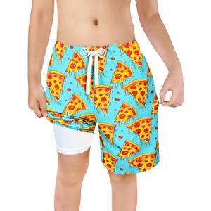 LUCOWEE Boys Swim Trunks Zipper Pockets Compression Liner Anti Chafe Swimsuit Bathing Beach Shorts Surf Quick Dry UPF 50+ (14-16, Vivid Pizza) LUCOWEE Boys Swim Trunks Zipper Pockets Compression Liner Anti Chafe Swimsuit Bathing Beach Shorts Surf Quick Dry UPF 50+ (14-16, Vivid Pizza)