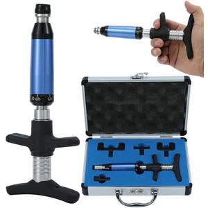 Manual Massager Chiropractic Adjusting Tool - 6 Levels Spinal Massager Portable Correction for Vertebrates, Thoracic Scoliosis, Spine Chiropractor Kit - Back Massage Body Relax (4 Head)