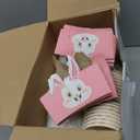 Layhit 50 Pack Easter Bunny Coffee Cups Paper 16 oz Easter Disposable Coffee Cups with Lids and Sleeves Bunny Tea Paper Drinkware Set for Hot Cold Drink Spring Holiday Party Favor Supplies