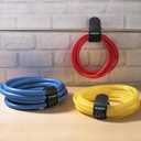 Trilancer Elastic Cinch Straps with Anti-Slip Strips, 14 "x 2" (6 Pack) Multipurpose Hook and Loop Bundling Straps for Hose, Cords, Bike, Luggage, Camping, Yoga Mats