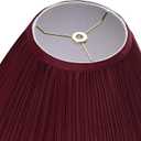 Aspen Creative 33194, Transitional Hardback Empire Mushroom Pleated Rich Red Spider Shade, 6" Top x 16" Bottom x 12" Slant