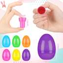 48 Pcs Easter Eggs Filled Assorted Stamps for Kids Gifts Easter Basket Stuffers Plastic Easter Eggs Toys and Treats for Kids Easter Egg Hunt Supplies Goodie Bag Stuffers Easter Party Favors