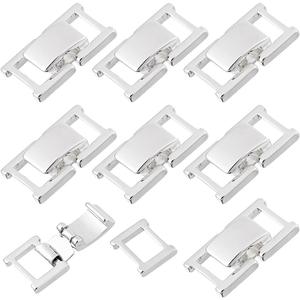 DICOSMETIC 10Pcs Fold Over Jewelry Clasp 925 Sterling Silver Plated Necklace Extension Clasps Brass Bracelet Extenders Small Fastener Extension Clasps for DIY Craft Jewelry Making